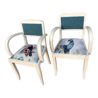 Pair of bridge armchairs