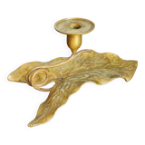 Antique bronze ivy leaf candle holder
