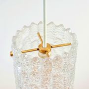 Scandinavian Brass & Glass Ceiling Light by Carl Fagerlund for Lyfa & Orrefors, 1960s