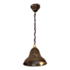 Suspension  abat-jour en laiton - lustre cloche métal bronzé