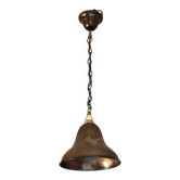 Suspension  abat-jour en laiton - lustre cloche métal bronzé