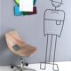Colored Mirror with Irregular Shape in the style of Ettore Sottsass, Italy