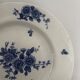 Old flat plate KG Luneville Blue Flowers