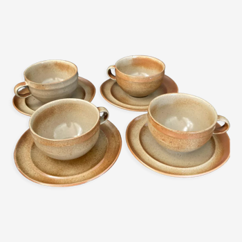 4 stoneware cups by Robert Deblander