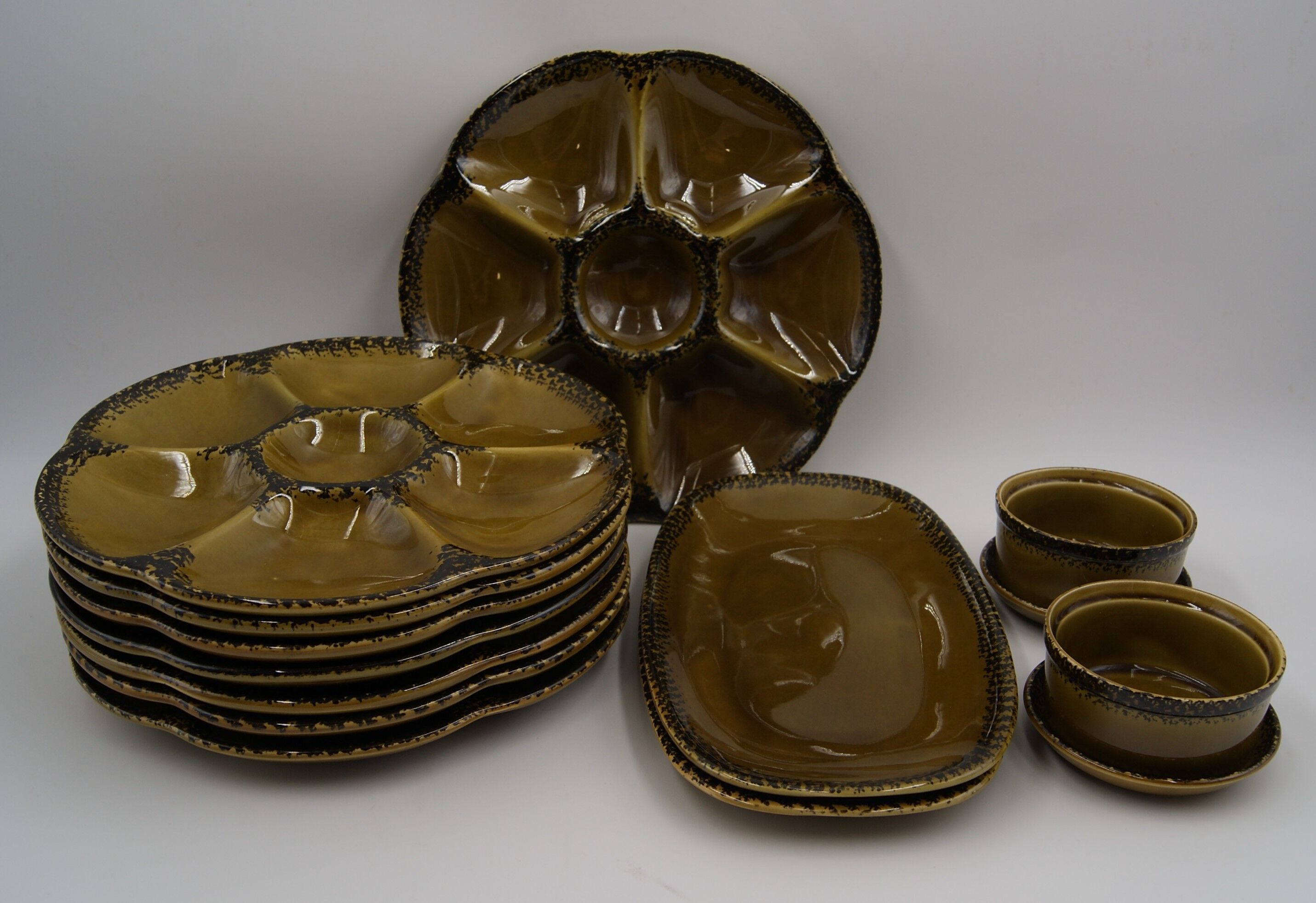 Service slurry Vintage Gien oysters