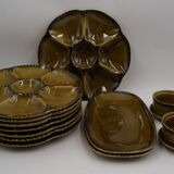 Service slurry Vintage Gien oysters