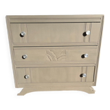 Wooden art deco chest of drawers