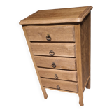 Chiffonnier en chêne 5 tiroirs