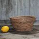 Old wicker basket, straw and bramble, woven basket, countryside, chal.