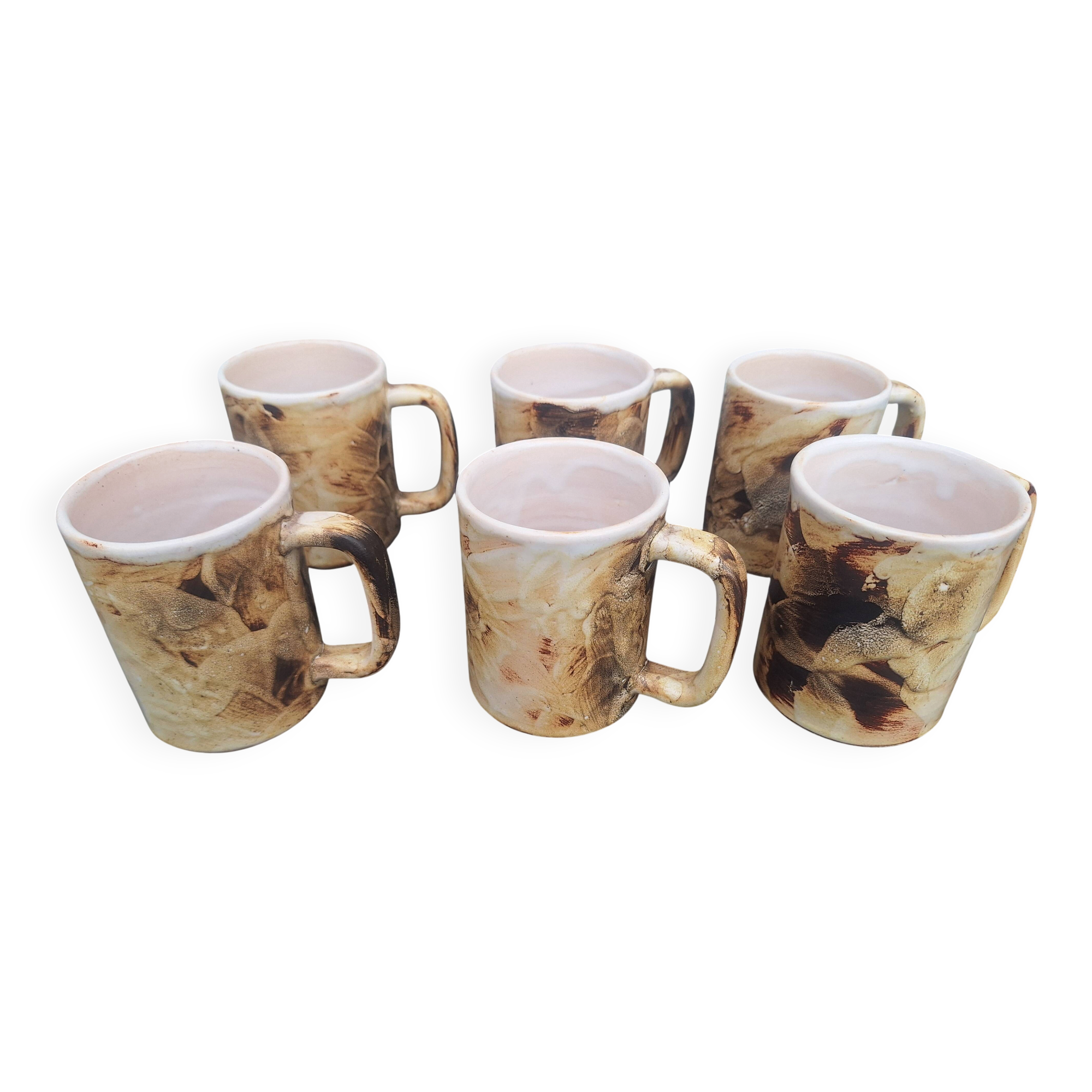 6 Vintage Cups Galerie Palissy Vallauris