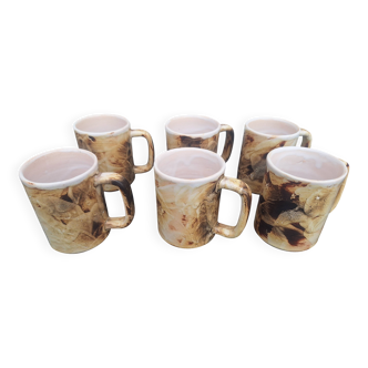 6 Vintage Cups Galerie Palissy Vallauris