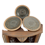 Set of stoneware plates signed by Pierre Digan – La Borne