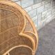 Vintage rattan headboard from the 1970s