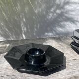 4 black egg cups 1970