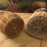 Vintage rattan bottle
