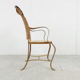 Vintage faux leather italian armchair, 1960s