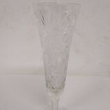 Cut crystal champagne flutes