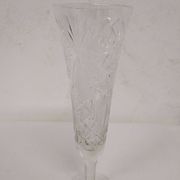 Cut crystal champagne flutes