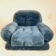 Pair of armchair - vintage - 1960s / 70s - petrol blue color.