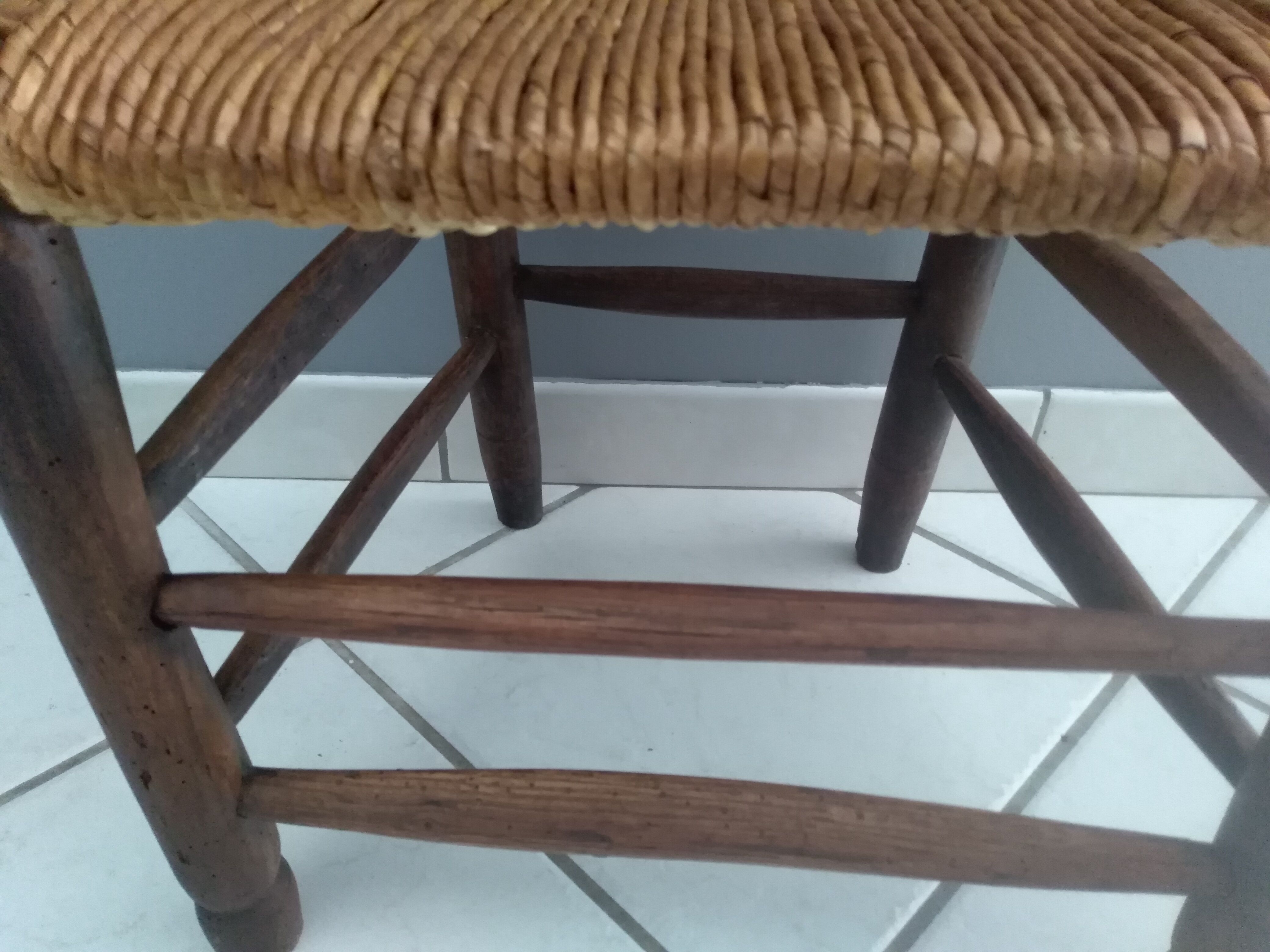 Paire de chaises enfants artisanales 1900