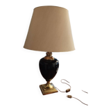 Grande Lampe de Bureau en Laiton de Maison Le Dauphin, 1970s