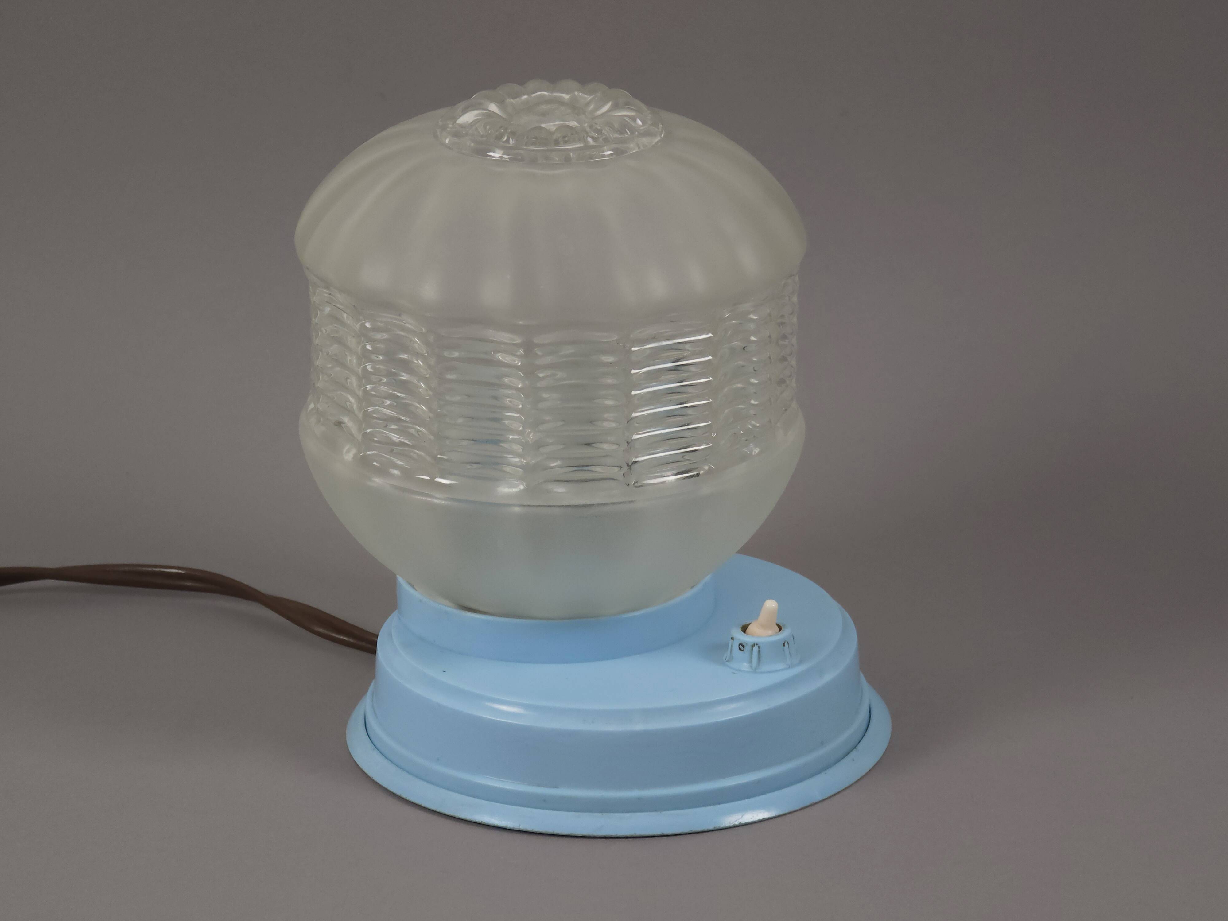 Vintage 1950s Mid Century Modern Bedside Table Light • MCM Atomic Space Age