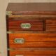 Commode militaire vintage avec plateau coulissant et dessus extensible