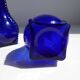 Pair of blue soliflore vases