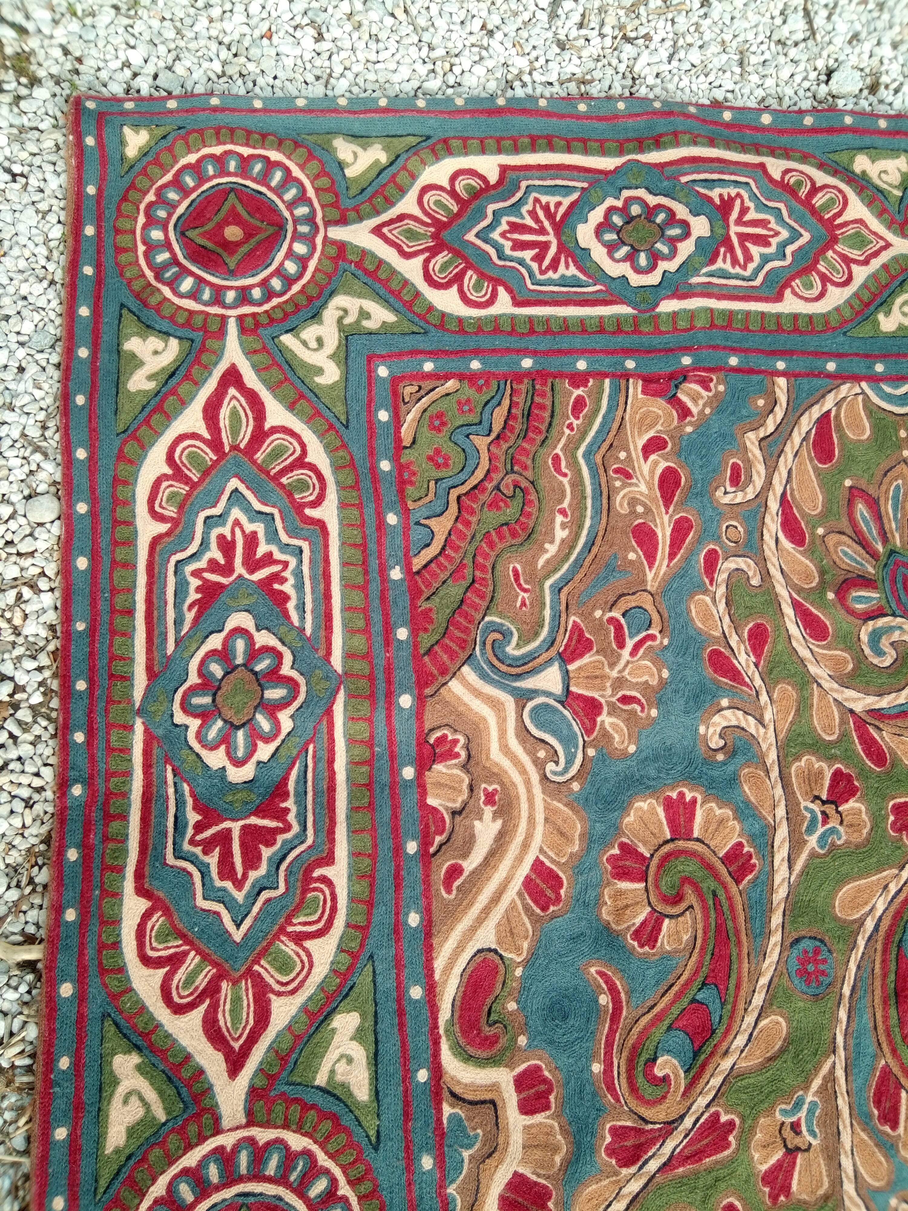 Indian carpet, designed by Elizabeth Paisley 275 x 183