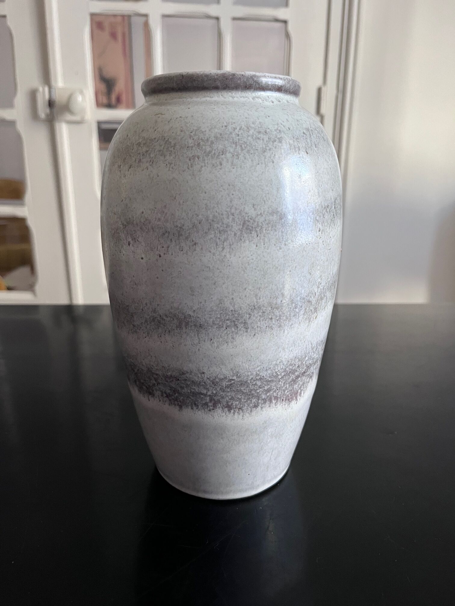 Grey ceramic vase