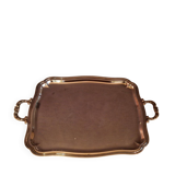 Silver metal serving tray