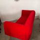 3-seater sofa Ligne Roset Ruché design Inga Sempé red alcantara