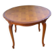 Louis XV oval extendable round table in solid wood and marquetry 160cm