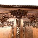 18th century carved oak bridal wardrobe