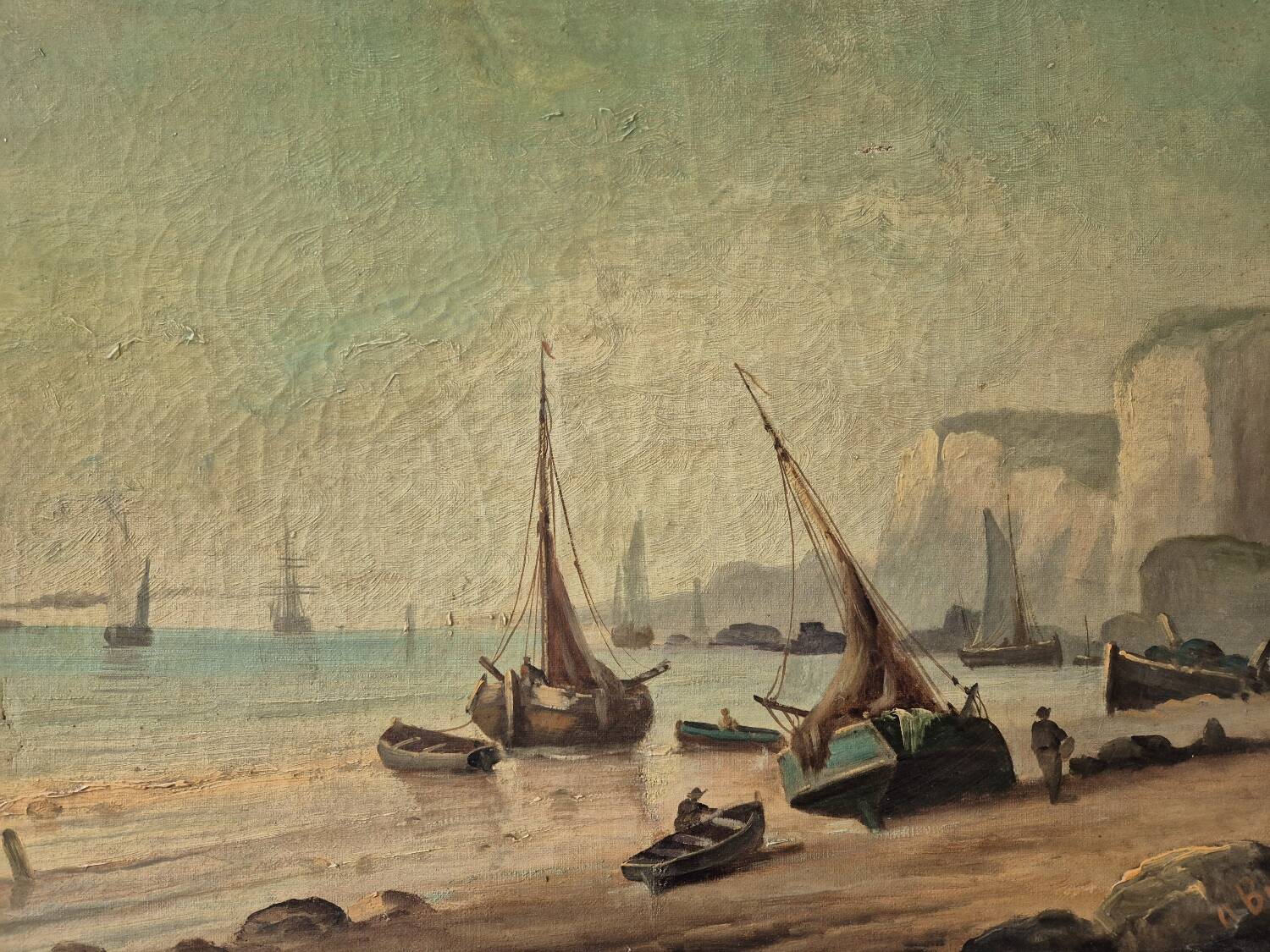 Lively Coastline - Oil on canvas