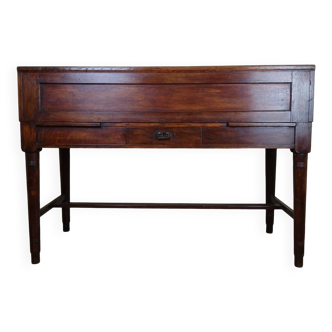 Very rare Napoleon III period system desk in solid oak circa 1850 stamped Stolzenberg
