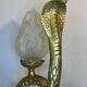 Cobra snake lamp in bronze
