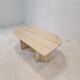 Italian Coffee Table in Travertine, 1980s
