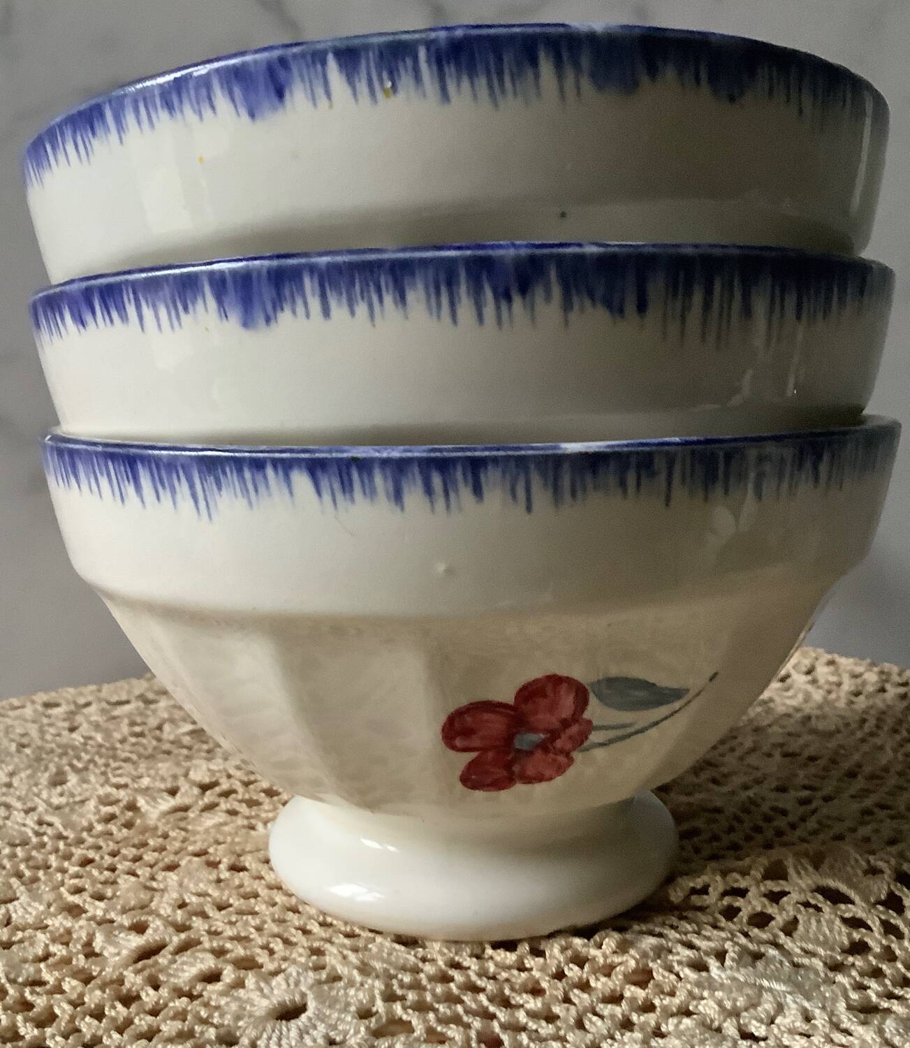 Lot 3 bols+3 assiettes Digoin Sarreguemines