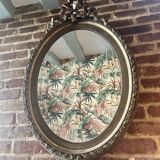 Miroir ancien ovale noeud 1800