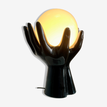 Phoenix Pottery Hand Lamp Black