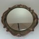70's Mirror Wall Mirror Ceramic Pan Illuminated Space Age Design
