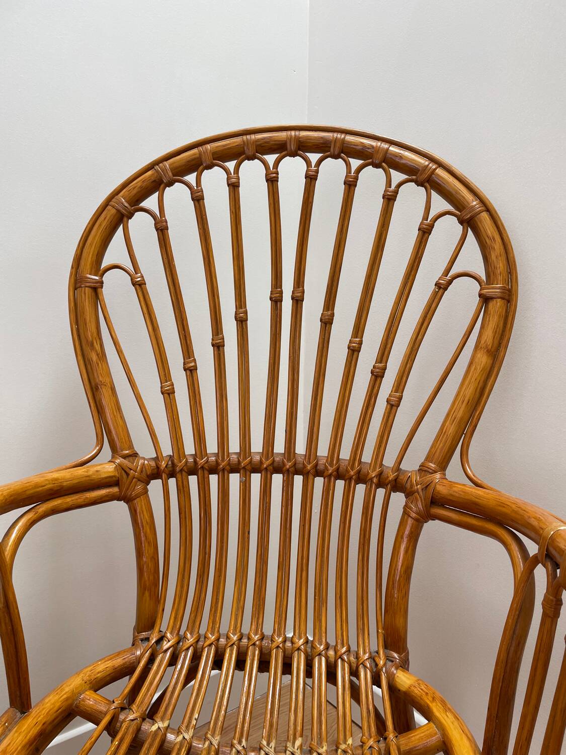 Vintage rattan armchair