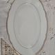 Oval plate in white Swiss porcelain double gilded border "VSK USC Viribus Unitis"