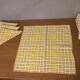 Vintage vichy tablecloth and 4 matching towels