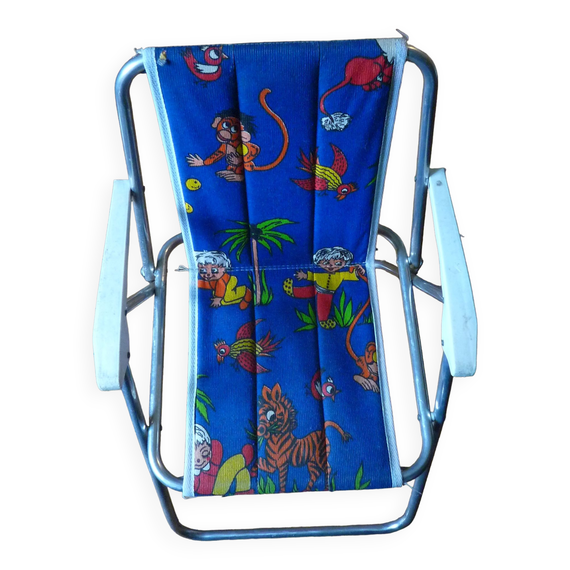 Folding camping children's chair, vintage 1970s
