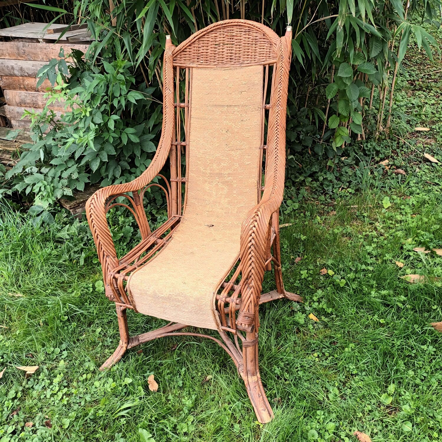 Rattan armchair