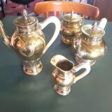 Tea and coffee set in vermeil and ivory