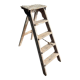 Former stepladder of patinated wood painter