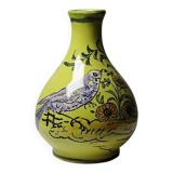 Small ceramic vase signed Henri Siffre Montpellier, bird decoration, 1950s-60s.